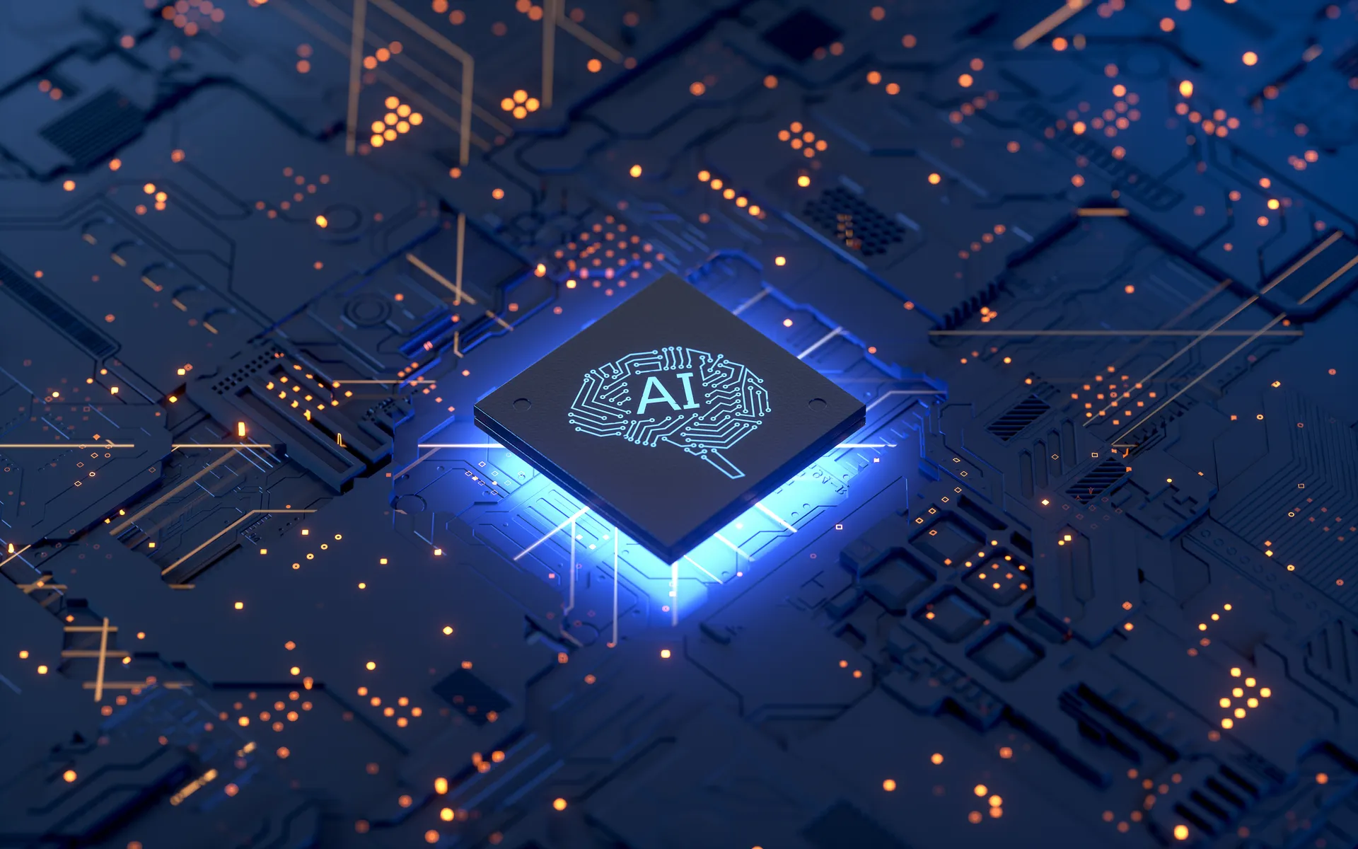 Abstract futuristic AI background